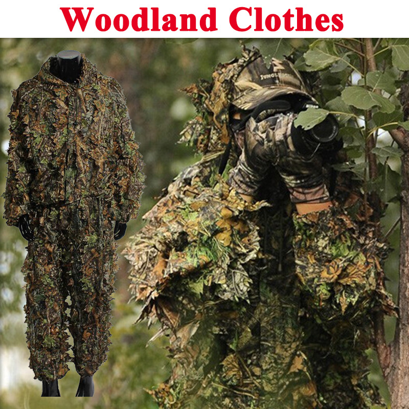 Hunting Outdoor Game - Outdoor 3D Foliage Ghillie-Anzug Atmungsaktive Tarnkleidung